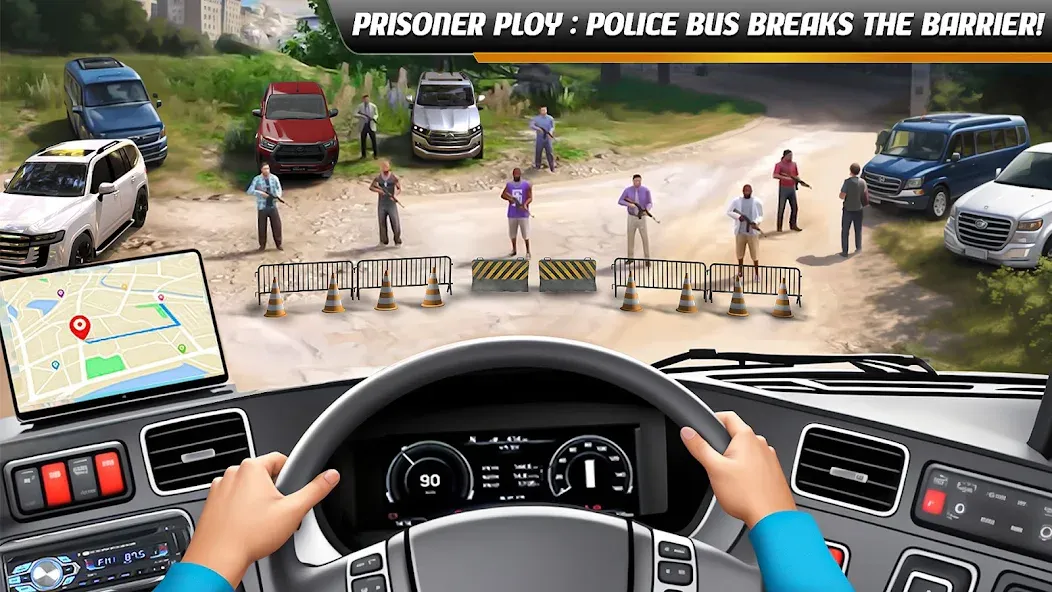 Police Bus Simulator Bus Games  [МОД Бесконечные монеты] Screenshot 1