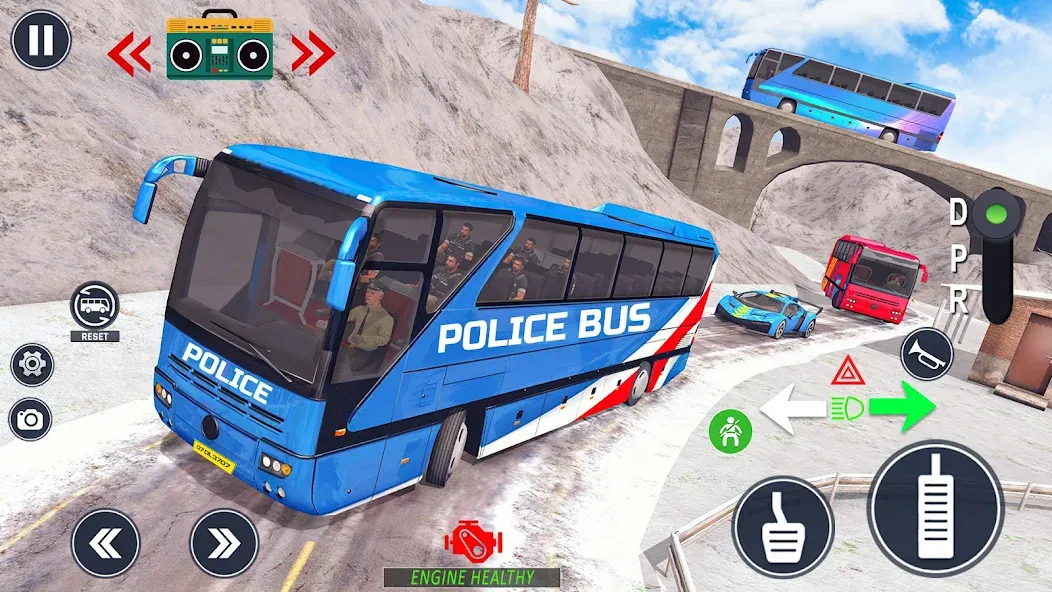 Police Bus Simulator Bus Games  [МОД Бесконечные монеты] Screenshot 5