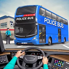 Взломанная Police Bus Simulator Bus Games  [МОД Бесконечные монеты] - полная версия apk на Андроид