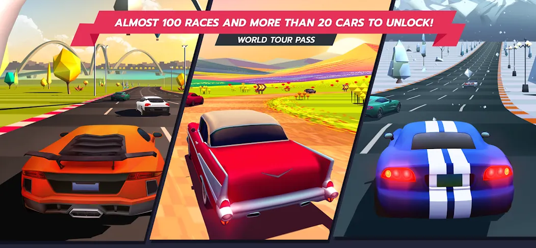 Horizon Chase – Arcade Racing (Хорайзон Чейс)  [МОД Menu] Screenshot 2