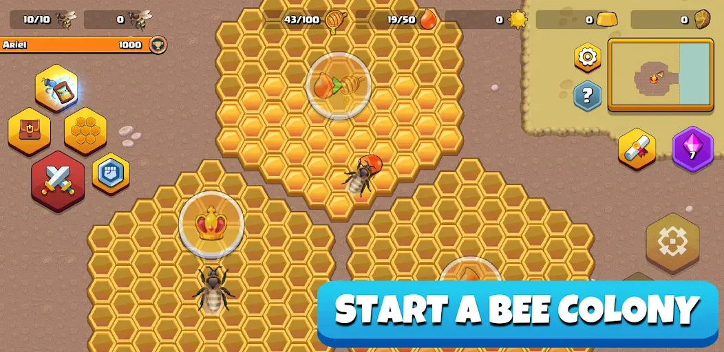 Pocket Bees: Colony Simulator (Покет Биз)  [МОД Бесконечные монеты] Screenshot 1