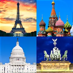 Взломанная Capitals of the World - Quiz  [МОД Menu] - полная версия apk на Андроид