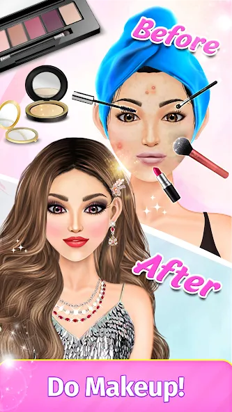 Dress Up Fashion: Makeup Games  [МОД Много денег] Screenshot 3