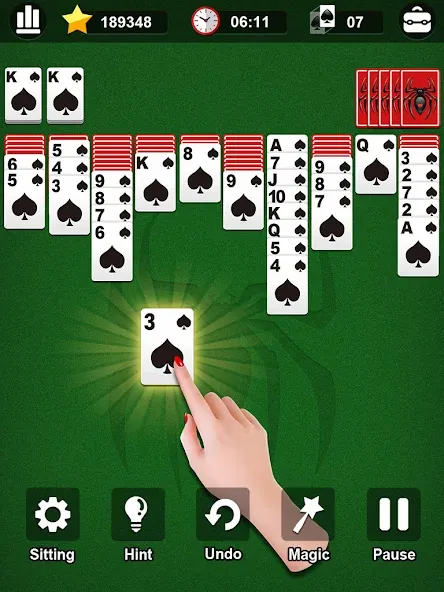 Spider Solitaire  [МОД Menu] Screenshot 5