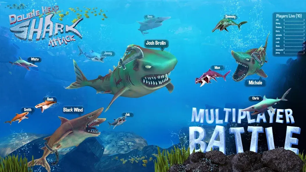 Double Head Shark Attack PVP  [МОД Unlimited Money] Screenshot 4