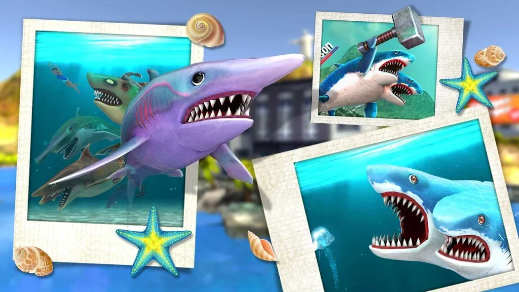 Double Head Shark Attack PVP  [МОД Unlimited Money] Screenshot 5