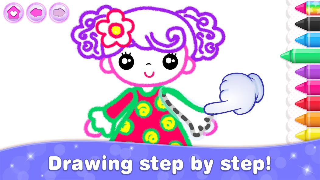 Bini Game Drawing for kids app (Бини)  [МОД Меню] Screenshot 3