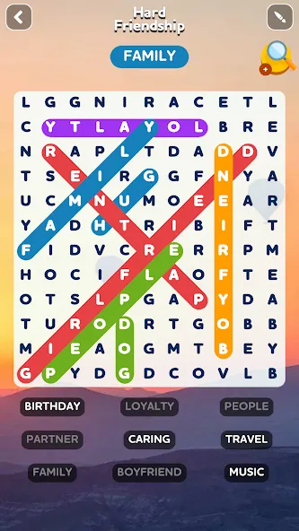 Word Search - Word Puzzle Game  [МОД Бесконечные деньги] Screenshot 1