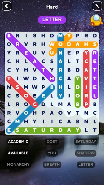 Word Search - Word Puzzle Game  [МОД Бесконечные деньги] Screenshot 4