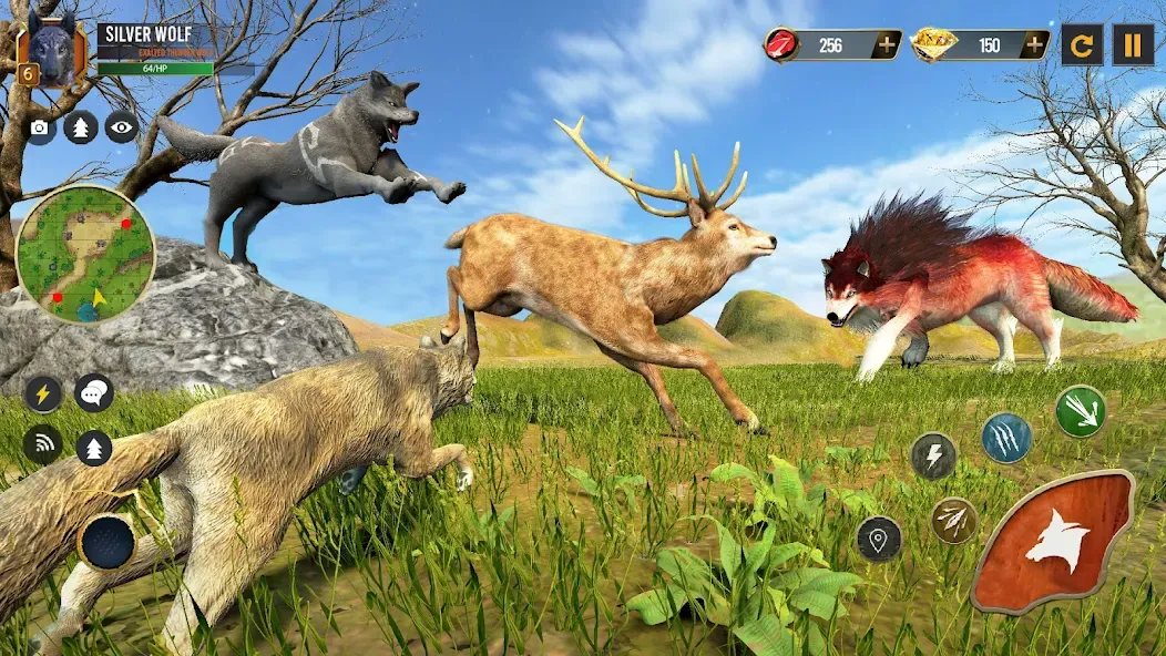 Wild Wolf Simulator Wolf Games  [МОД Unlocked] Screenshot 2