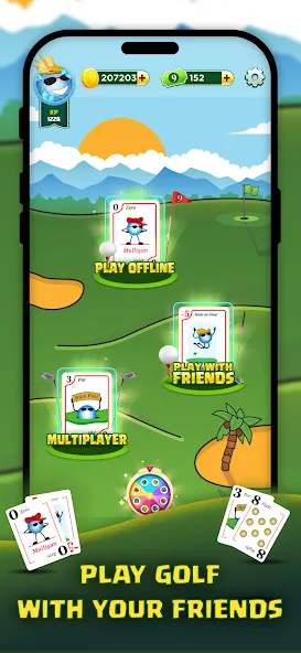 Play Nine: Golf Card Game (Плей Найн)  [МОД Menu] Screenshot 1