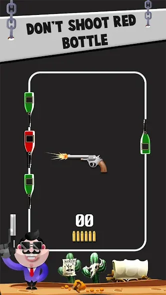 Bottle Shooting VS Gun  [МОД Бесконечные монеты] Screenshot 2