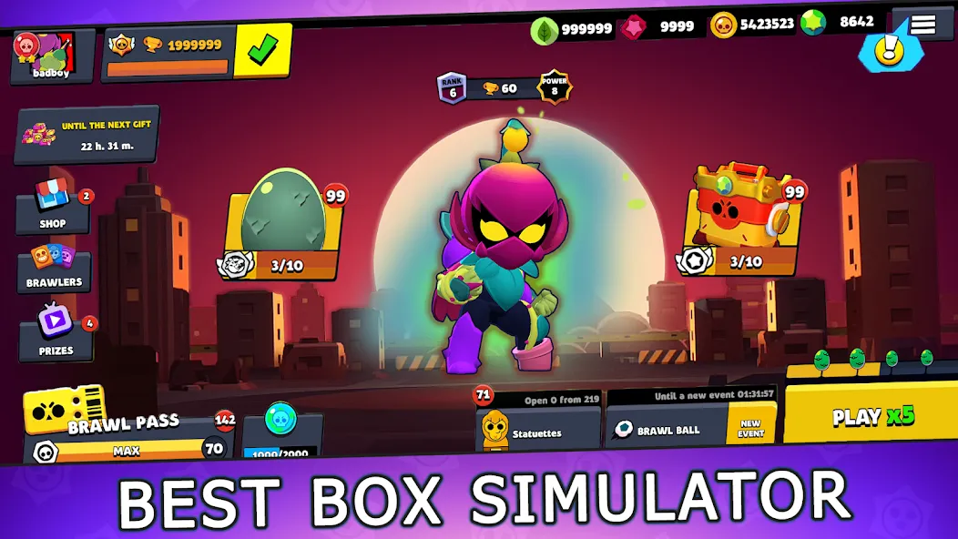 Box Simulator for Brawl Stars  [МОД Бесконечные монеты] Screenshot 1