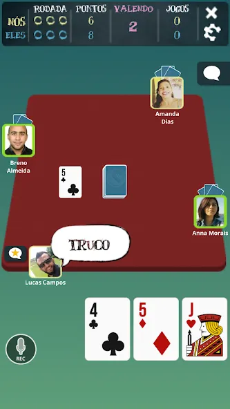 Truco Brasil - Truco online (Труко Бразиль)  [МОД Unlocked] Screenshot 4