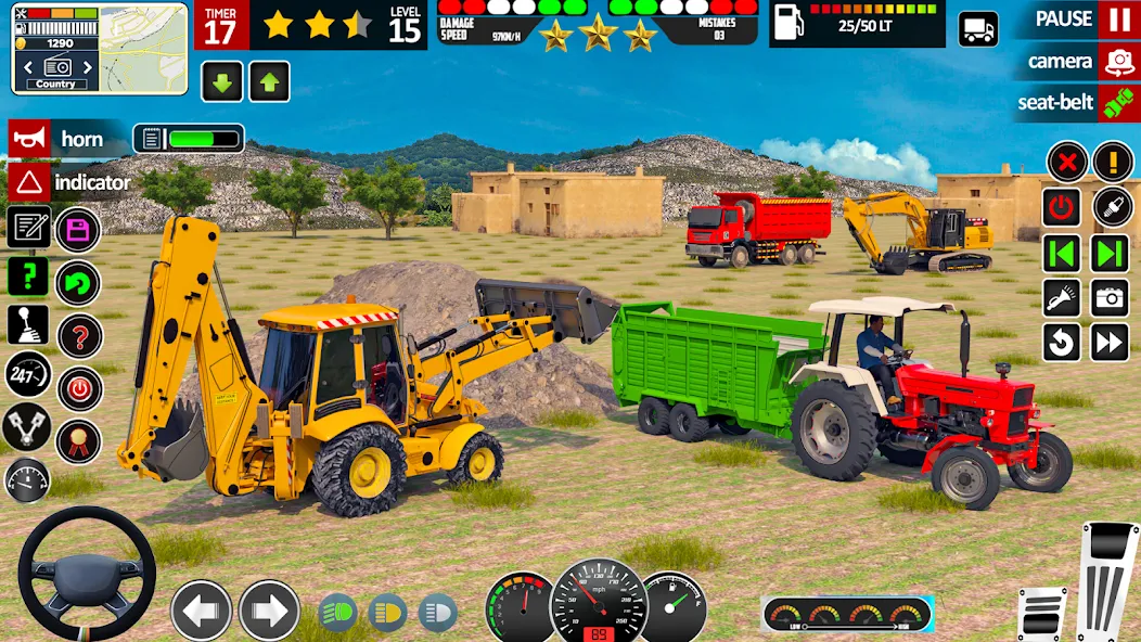 Indian Tractor Game Farming 3D  [МОД Бесконечные монеты] Screenshot 2