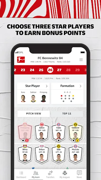 Bundesliga Fantasy Manager (Бундеслига Фэнтези Менеджер)  [МОД Unlocked] Screenshot 3