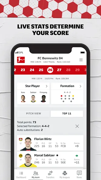 Bundesliga Fantasy Manager (Бундеслига Фэнтези Менеджер)  [МОД Unlocked] Screenshot 4