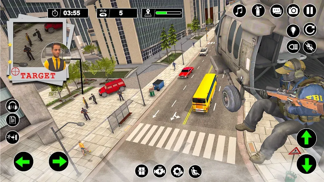 Police Helicopter Chase Game  [МОД Много денег] Screenshot 2