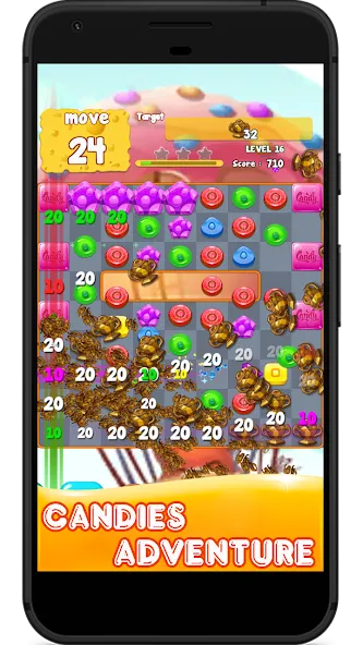 Candy 2024-Candy Match 3 Game (Кэнди 2023)  [МОД Меню] Screenshot 1