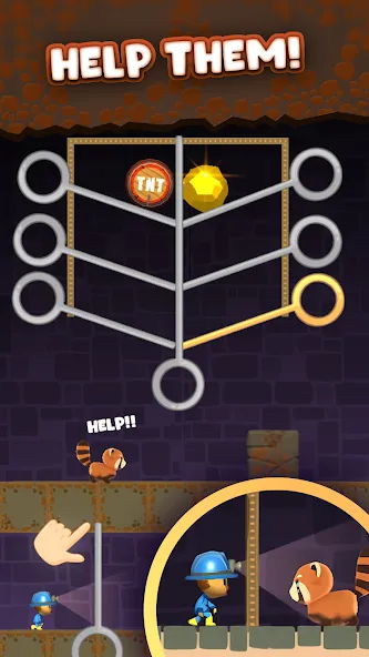 Mine Rescue: Gold Mining Games (Майн Рескью)  [МОД Много монет] Screenshot 3