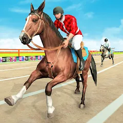 Скачать взломанную Mounted Horse Racing Games  [МОД Все открыто] - стабильная версия apk на Андроид