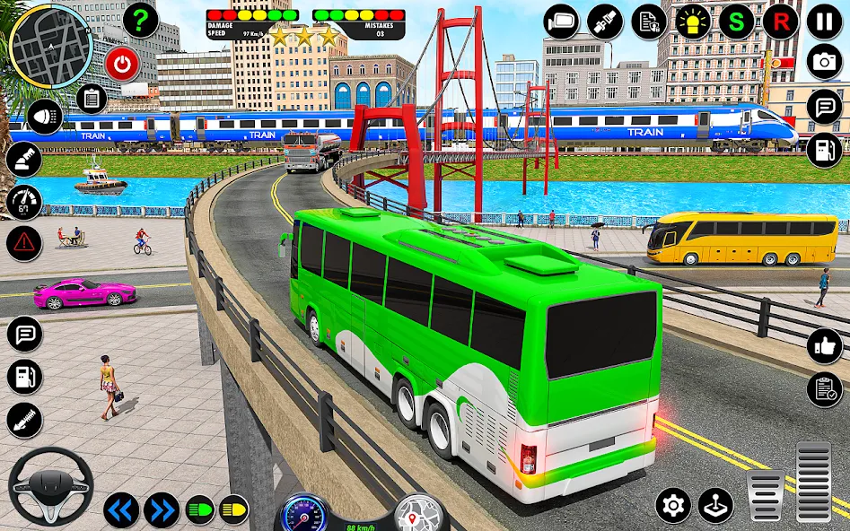 City Bus Simulator 3D Bus Game (Симулятор городского автобуса 3D  игра   )  [МОД Mega Pack] Screenshot 4