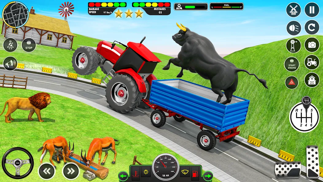 Animal Transport Truck Game 3D (Игра Грузовик для перевозки животных)  [МОД Все открыто] Screenshot 3