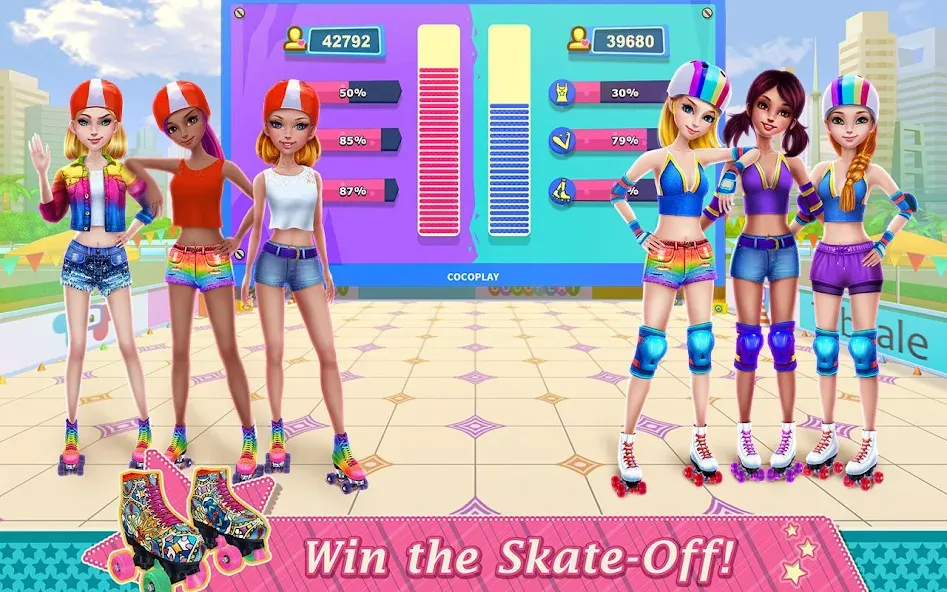 Roller Skating Girls  [МОД Unlocked] Screenshot 4