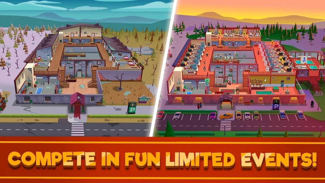 Hotel Empire Tycoon－Idle Game  [МОД Бесконечные монеты] Screenshot 3