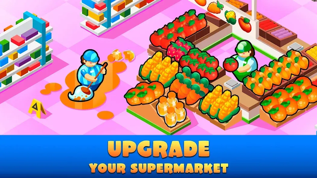 Idle Supermarket Tycoon－Shop (Айдл Супермаркет Тайкун)  [МОД Menu] Screenshot 2