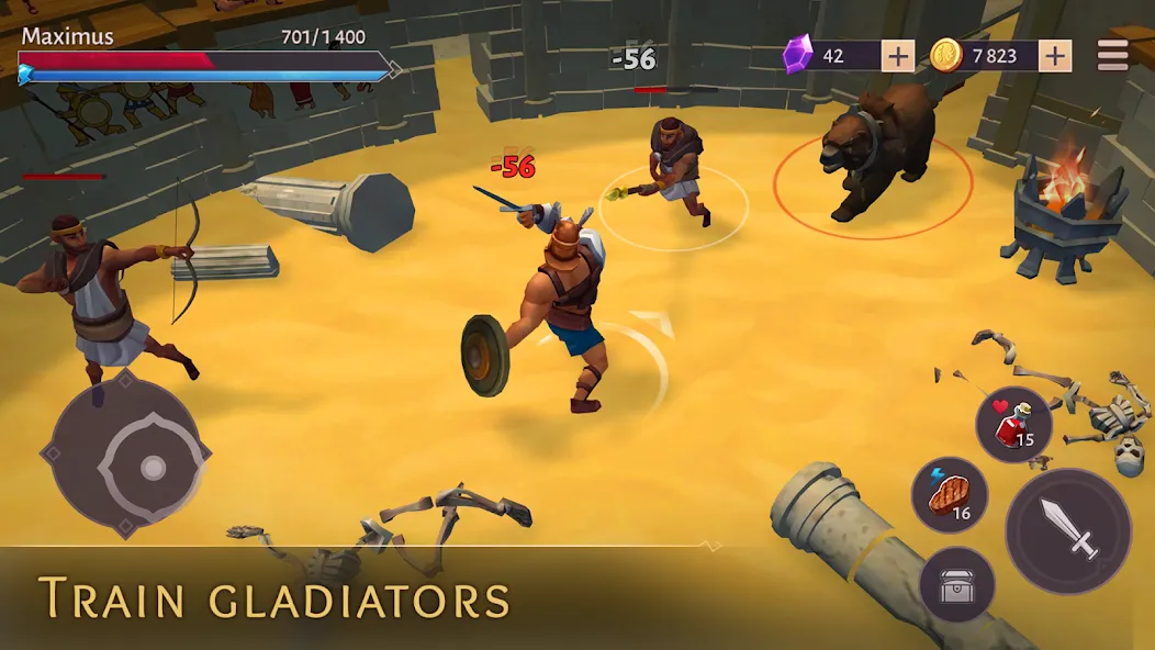 Gladiators: Survival in Rome  [МОД Бесконечные деньги] Screenshot 3