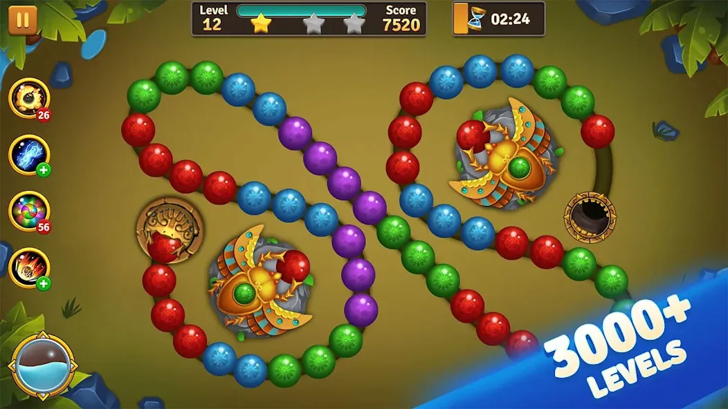 Jungle Marble Blast  [МОД Бесконечные деньги] Screenshot 3