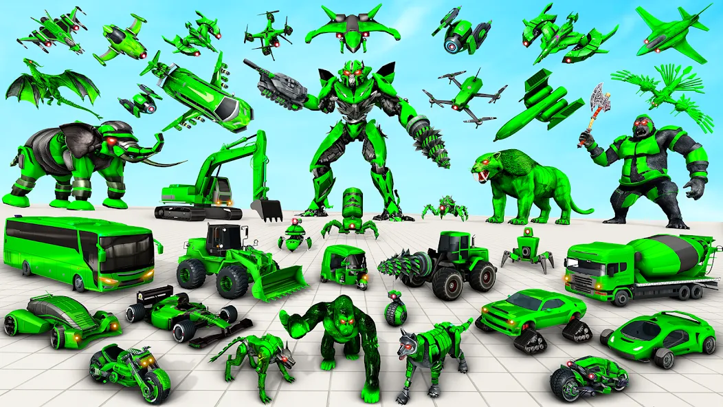 Multi Animal Robot Car Games (Мульти Анимал Робот Кар Игры)  [МОД Menu] Screenshot 2