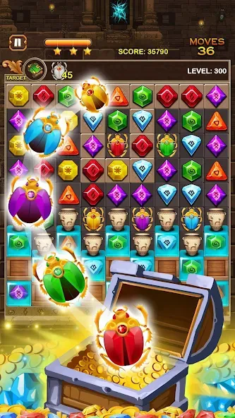 Jewel Ancient Pyramid Treasure  [МОД Много монет] Screenshot 5