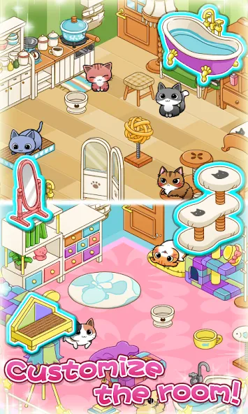 Cat Room - Cute Cat Games (Кэт Рум)  [МОД Меню] Screenshot 4