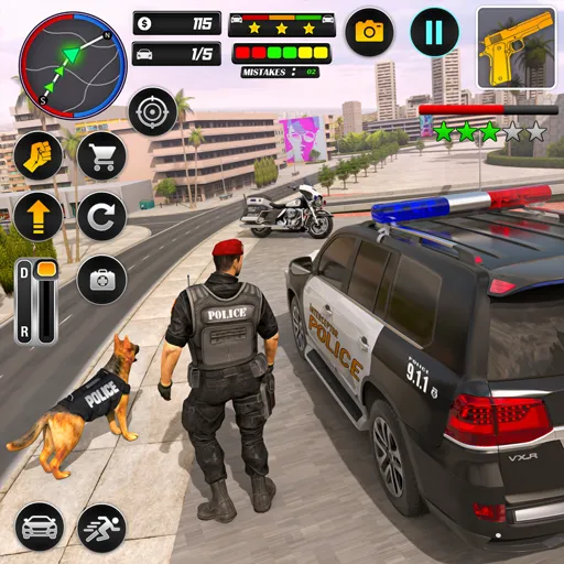 Police Car Chase Car Games  [МОД Бесконечные деньги] Screenshot 1