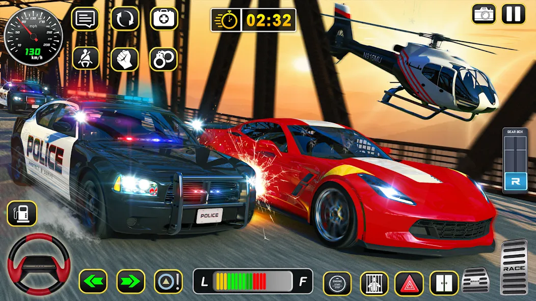 Police Car Chase Car Games  [МОД Бесконечные деньги] Screenshot 5