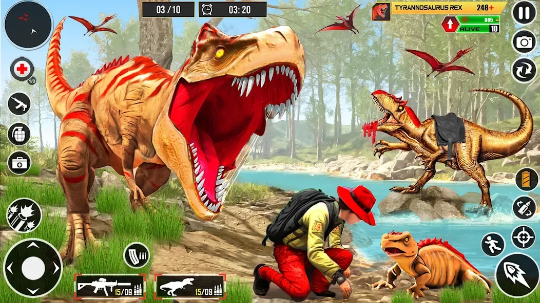 Real Dino Hunter 3D Gun Games (Уайлд Динозавр Хантер Ган Геймс)  [МОД Меню] Screenshot 1