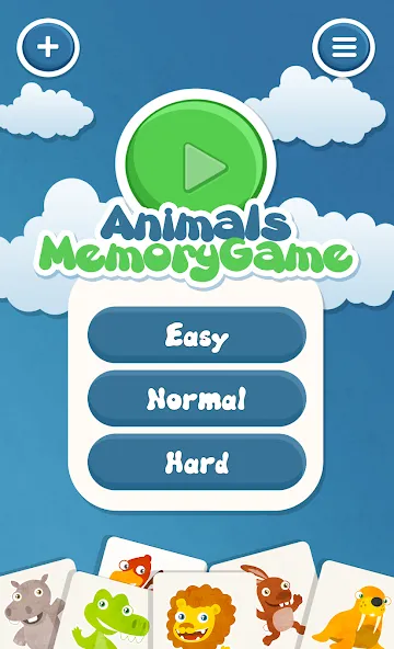 Animals memory game for kids  [МОД Mega Pack] Screenshot 1