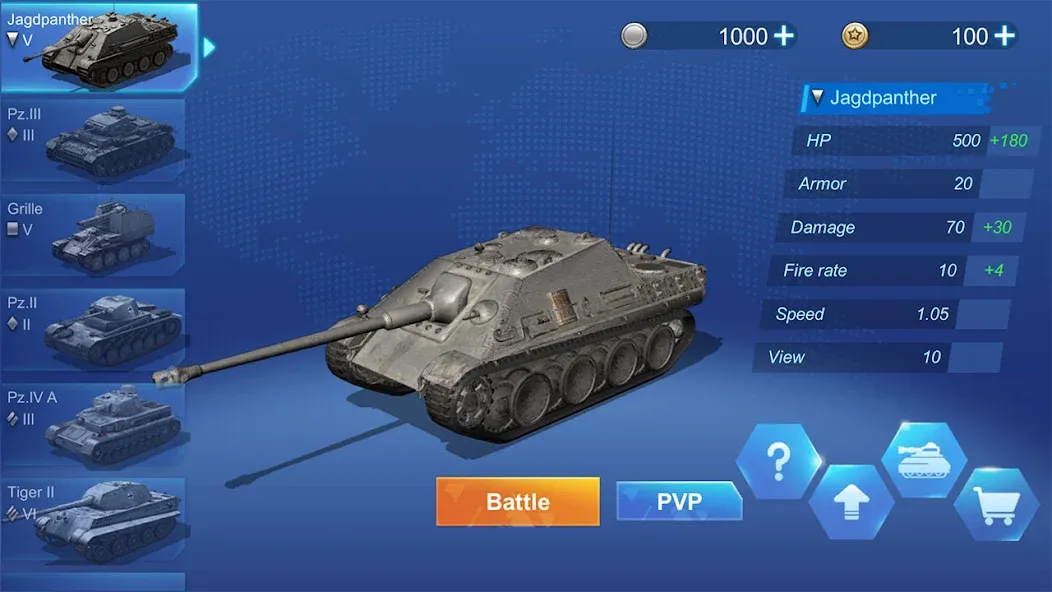 Ace Tank  [МОД Бесконечные монеты] Screenshot 1