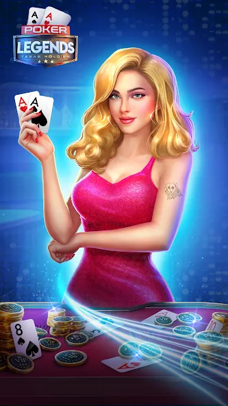 Poker Legends - Texas Hold'em (Покер Легенды)  [МОД Бесконечные деньги] Screenshot 1