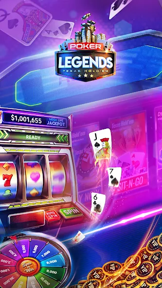 Poker Legends - Texas Hold'em (Покер Легенды)  [МОД Бесконечные деньги] Screenshot 2