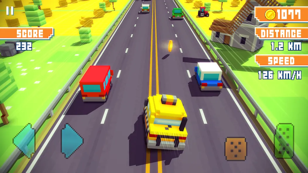 Blocky Highway: Traffic Racing (Блоки Хайвей)  [МОД Меню] Screenshot 5