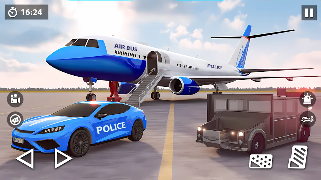 US Police Car Transporter Game (Полицейский транспорт игры)  [МОД Много денег] Screenshot 2