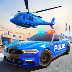 Скачать взломанную US Police Car Transporter Game (Полицейский транспорт игры)  [МОД Много денег] - стабильная версия apk на Андроид