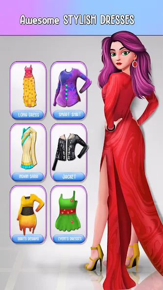 Fashion Stylist Makeup Dressup  [МОД Меню] Screenshot 2