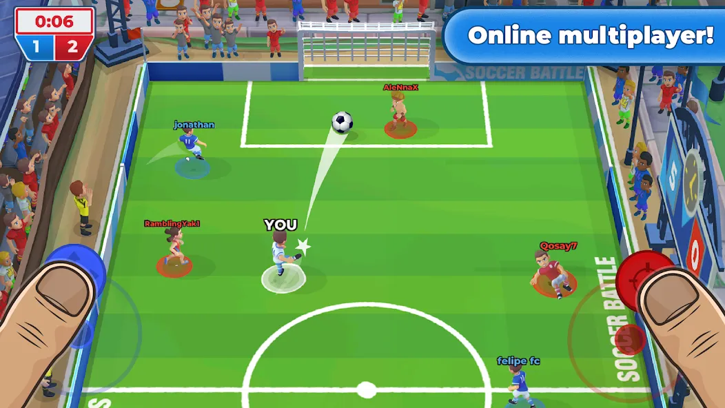 Soccer Battle -  PvP Football  [МОД Unlimited Money] Screenshot 4