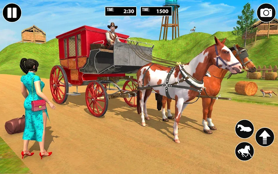 Horse Cart Taxi Transport Game  [МОД Бесконечные деньги] Screenshot 5