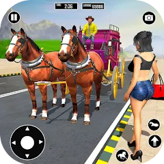 Скачать взлом Horse Cart Taxi Transport Game  [МОД Бесконечные деньги] - полная версия apk на Андроид