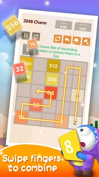 Number Charm: Slide Puzzle (Две тысячи сорок восемь)  [МОД Меню] Screenshot 2